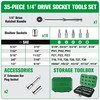 SK 1/4" Drive Socket Set with 216-P Quick-Release Ratchet, Socket