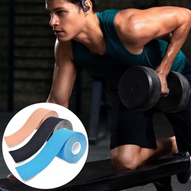 Kinesiology Tape, Waterproof & Skin-Friendly Kinesiology Tape, for Knee Pain, Elbow and Shoulder, 3 Rolls of Kinesiology Tape, 5 m x 5 cm