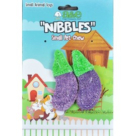 AE Cage Company Nibbles Eggplant Loofah Chew Toys - 2/Pack (8 Packs)