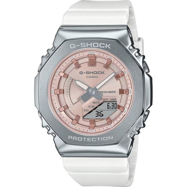 Casio Watch GM-S2100WS-7AER, White, stripes