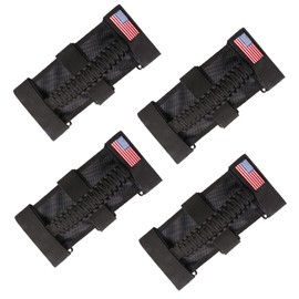 Sukemichi 4X Roll Bar Paracord Grab Handles Grip Handles for Jeep Wrangler JK TJ JL CJ YJ 1987-2020 JT UTV ATV, Flag