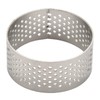 Giyofom 10Pcs 4.5cm Round Stainless Perforated Seamless Tart Ring Quiche