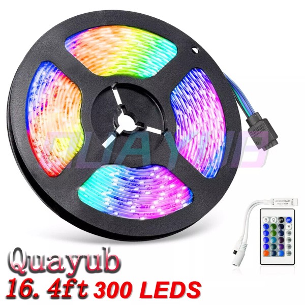 QUAYUB 16.4 Feet RGB 2835 Flexible Led Strip Lights SMD