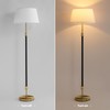 ZenGlimmer Modern Mid Century Floor Lamp with Soft Linen Shade,