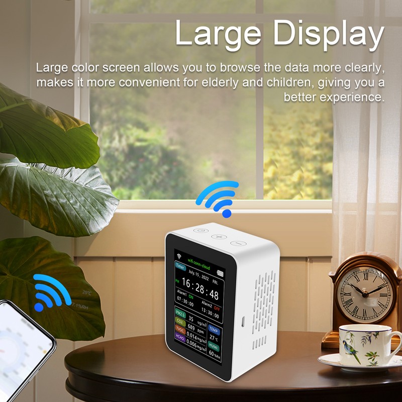 Tuya WiFi Intelligent Air Quality Detector PM2.5 CO2 TVOC HCHO