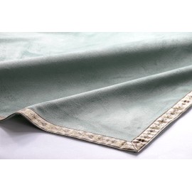 Kuai Tarot Cloth, Pastel Color, 26.8 x 26.8 inches (68 x 68 cm), Set of 2, Velvet Pouch, Tarot Cards, Divination, Appraisal, Thick (Light Moss Green + Gold Ribbon, 2-piece Set, Small Pouch)