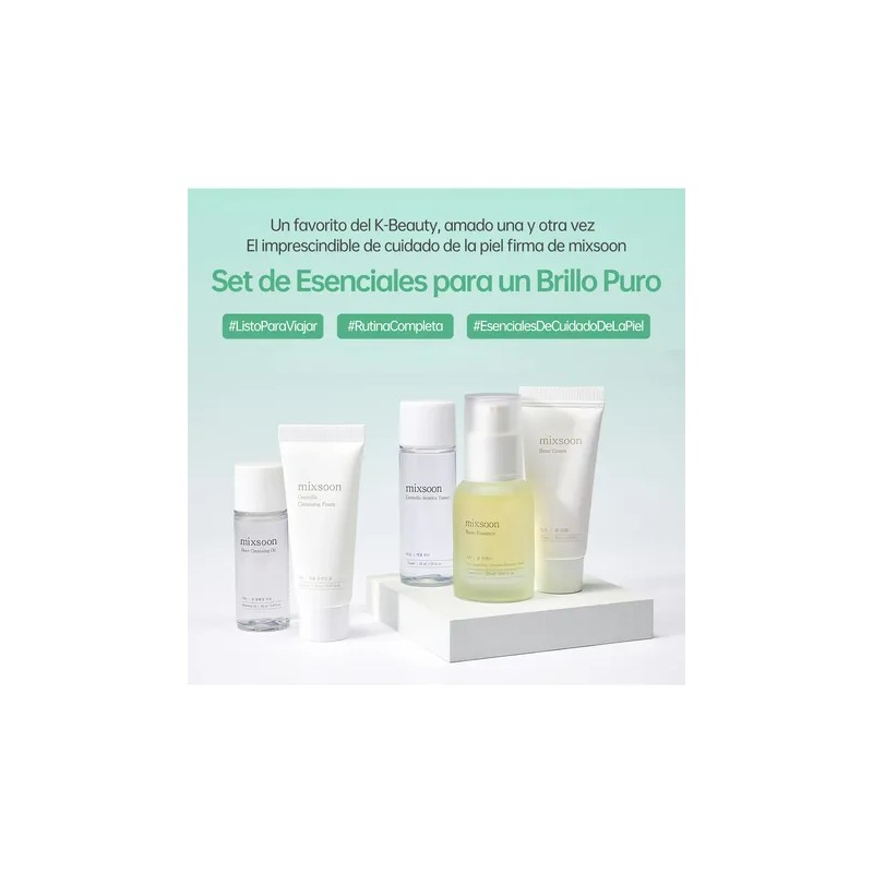 Mixsoon Kit De Viaje Pure Glow Essentials Hidratante 5 Pzs