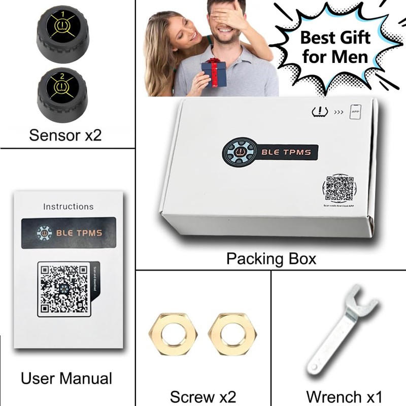 Motorcycle Tire Pressure Monitoring System, Wireless TPMS Tire Pressure and
