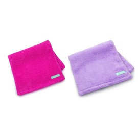FACESOFT Eco Sweat Active Towel Lavendar and Pink Duo - Soft and Absorbent Cotton - No Microfibers or Plastics - Perfect Gym Towels for Sweat - 2 pc