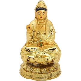 GJ Grand JHAIJI Lady Buddha Goddess of Mercy and Idol Sculpture Statue Murti Feng Shui Showpiece Multicolor and Size 12 cm