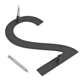 Ywonoby Stainless Steel House Number - RAL 7016 Anthracite Grey - Modern Floating Look and Easy Installation - Height 20.3 cm - Arial Number 2