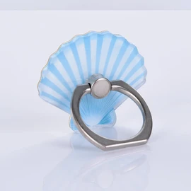 4PACK Cute Phone Ring Holder Grip, Funny Mermaid Sea Shell Conch 360 Rotation Cellphone Stand Finger Mount Kickstand (Shell)