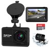 Dash Cam Front and Rear, 2.5K+1080P Dual Dash Camera for