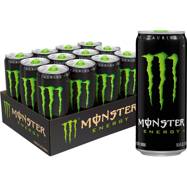 Monster Energy Drink, Green Original, 10.5 Fl Oz (Pack of 12)