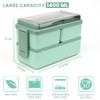 Bugucat Bento Lunch Box 1400ML, Stackable Lunch Box Bento Boxes,2