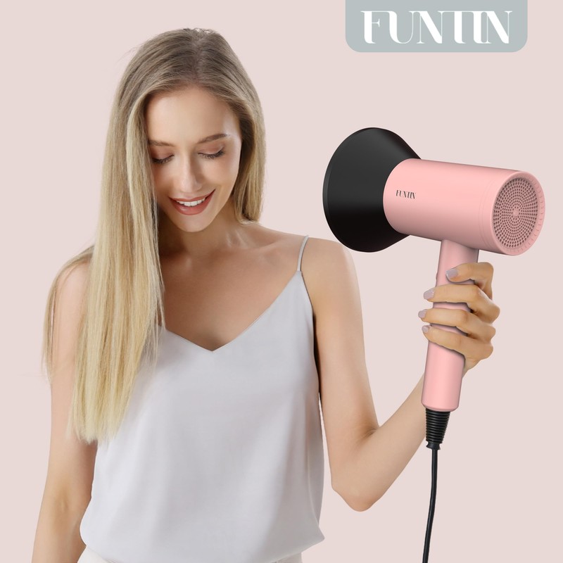 Funtin Hair Dryer Blow Dryer with Diffuser Brush Comb 1800W