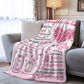 HEIFAM Daughter in Law Gifts, Gifts for Daughter in Law, Birthday Blanket for Daughter in Law, Daughter in Law Birthday Wedding Gift, 60"X80"