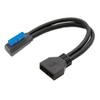 CY Cord Left Angled Low Profile USB 3.0 20Pin 19Pin