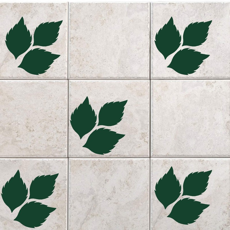 Colorful Leaf Tile wall Sticker for Bathroom, Bathroom stickers, Tile