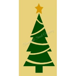 HOMESTEAD STENCIL CO REUSABLE STENCIL 9335 8"X18" CHRISTMAS TREE - MYLAR SIGN STENCILS