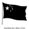 'Waving Chinese Flag' Clear Sticker Decal – Waterproof Film for