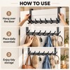 Over The Door Hooks Organizer Rack – No-Drill Aluminum Door