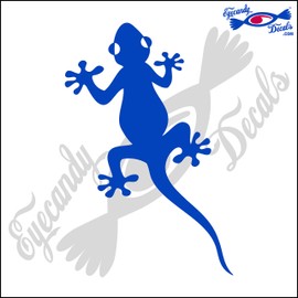 Eyecandy Decals Gecko Lizard 6" Decal Sticker Blue