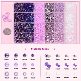 Barlone 9000 Stück Strasssteine Nägel, Harz Strasssteine Bunt Glitzersteine Nägel, Nail Art Rhinestones Flatback Edelsteine Runde, Glitzersteine Set für Nageldekoration Bekleidung Basteln DIY