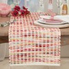 Woven Rainbow Stripe Delight Table Runner