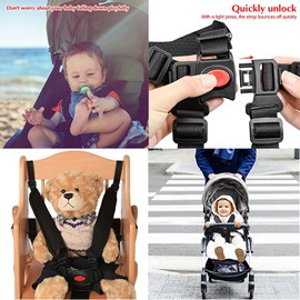 dcast Baby Safety Belt, 5-Point Harness, Chair Pram Safety Belt, Pushchair Buggy Strap, Suitable for Prams, High Chairs, Shoulder Pushchair, Buggy Strap, Baby Protection Shopping Cart