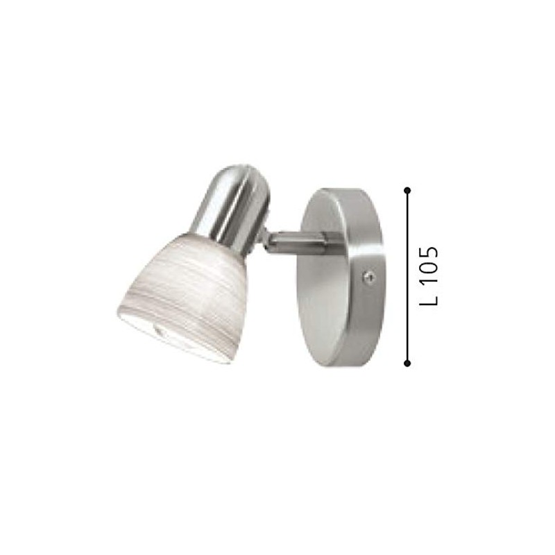 Eglo Dakar 1 Ceiling Light Spotlight Steel E14 Matte Nickel