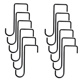 Selections Set of 12 Bracket Fence Panel Hooks Heavy Duty Hangers for Indoor Outdoor Use (15cm)