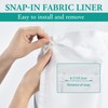LXBNI No Hook Grey White Striped Shower Curtain with Snap