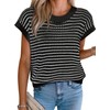 EVALESS Women's 2025 Sleeveless Crew Neck Striped Sweater Vest Short