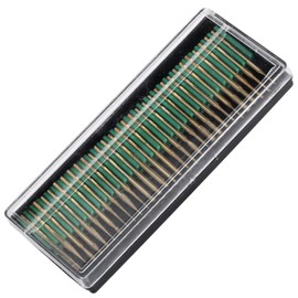 Dophee 30Pcs 3mm Titanium Coated Diamond Burrs Points Drill Bit Shank Rotary for Dremel