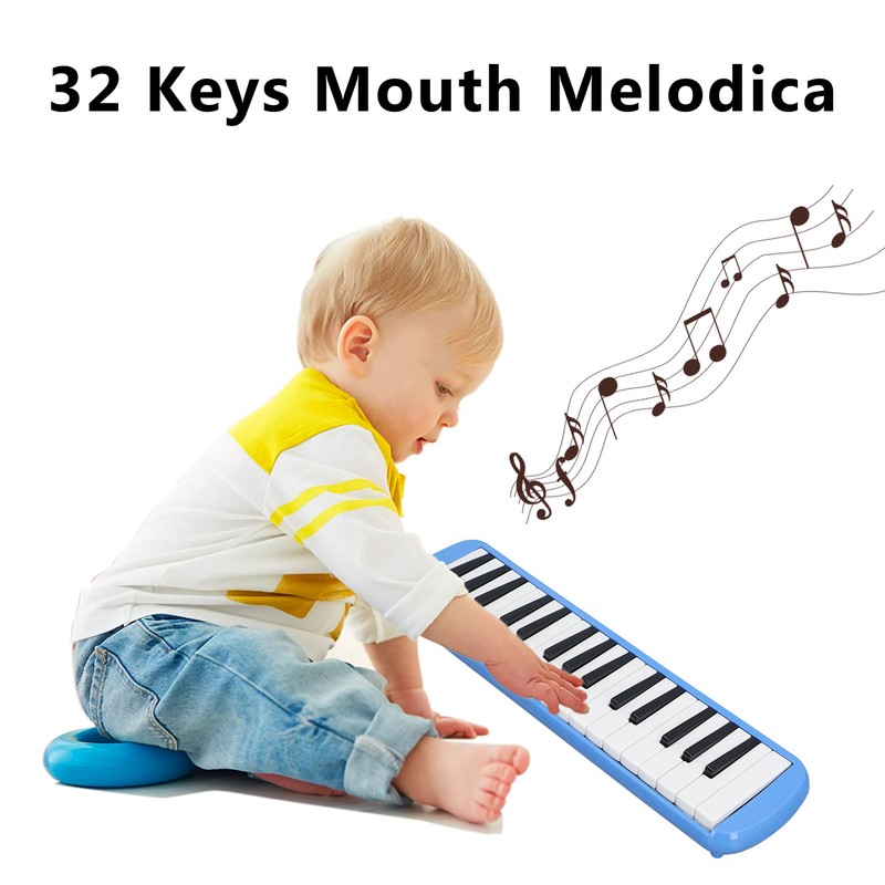 32 Keys Mouth Melodica with Mouthpiece and Blowpipe Keyboard Organ