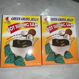 Best State 2 Packs Green Grass Jelly Powder Bot Suong Sam 1.06oz Ea