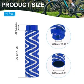 PATIKIL Aluminum Alloy S-Shape Bike Pegs Fit 3/8 inch Axles, 4 Pack Anti-Skid lead Foot Bicycle Pegs Back Seat Stands for BMX Mountain Bike Cycling Rear Stunt Pegs, Blue