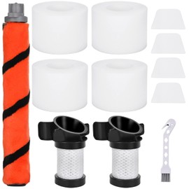 Anewise Filter Replacement for Shark ION Flex Duo Clean IF100 F80 UF280 IF200 IF201 IF202 IF203Q IF252 IF281 IF282 Cordless Vacuum, 2 HEPA + 4 Foam Felt Filters +1 Brush, Part # XPREMF100 & XPSTMF100