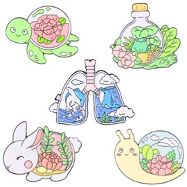 Cute Animal Enamel Brooch Pins for Women Men,Butterfly Frog Bee Cat Enamel Pins for Jackets Backpacks Cartoon Enamel Brooches Badges Jewelry Accessories Gift (YD127)