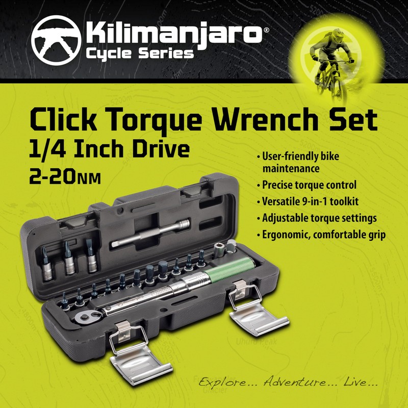Kilimanjaro 1/4-Inch Drive Click Torque Wrench Set – 2 to