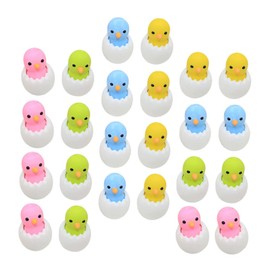 Shell Chick Eraser Puzzle Bulk Puzzle Easter Basket Stuffers Pen Eraser Small Chicken Eraser Animals Erasers Decorative Eraser Easter Erasers Model Mini 24pcs