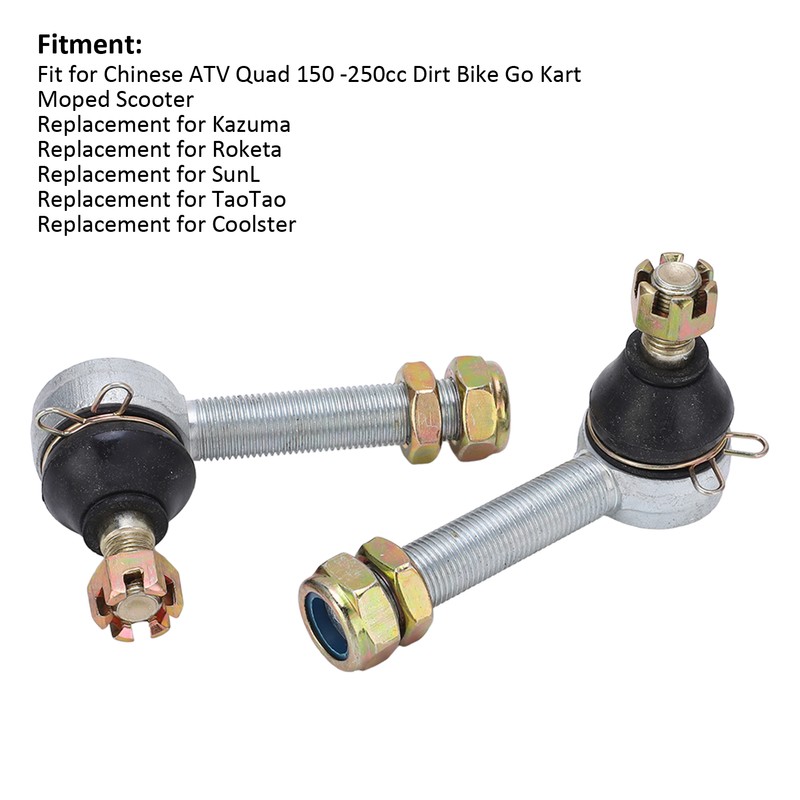 1 Pair 12mm 16mm Left Right Bolt Tie Rod End