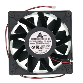 for PFB1224UHE DC BRUSHLESS Fan, DC 24V 2.40A 12CM Size :120×120×38mm,2-pin 2-Wire Inverter Cooling Fan.