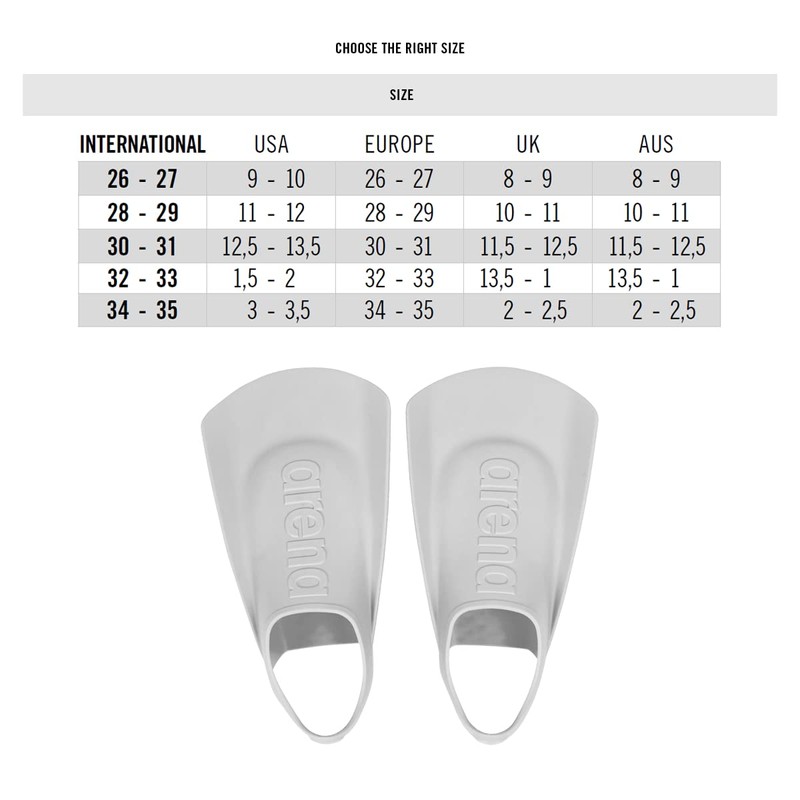 arena Unisex Kids Junior Swim Training Fins for Lap Swimming,