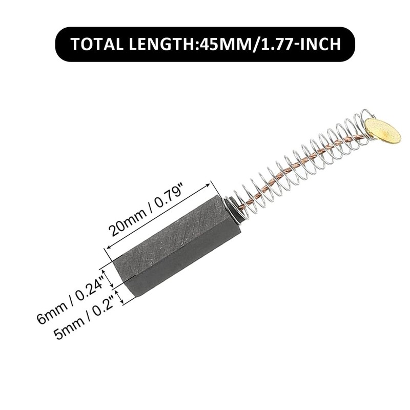 KEQAR 4 Carbon Brushes for Motor Replacement Parts Power Tools