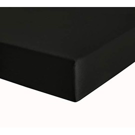 SleepyNights King Extra Deep 16 inch/ 40cm Egyptian Cotton Hotel Quality Fitted Sheet Black