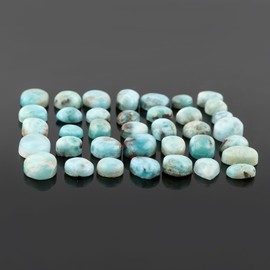 Gemkora 50cts Natural Larimar Gemstones Wholesale Cabochons Lot, Jewelry Making Loose Gemstone, Polished Gems, DIY, Wire Wrapping, Reiki, Wikka, Healing Crystals, Bulk Gemstone Deal [B-Grade]
