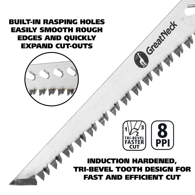 GreatNeck 74027 Rasping Jab Saw and Sheath, Drywall Cutter, Hand