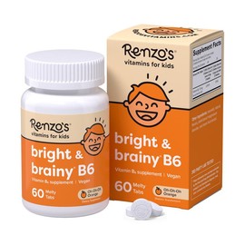 Renzo's Vitamins Bright & Brainy B6 for Kids - 60 Melty Tabs - Pack: 3-pack
